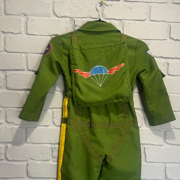 Kids Green Flight Suit Costume size 4 - Picture 7 of 9